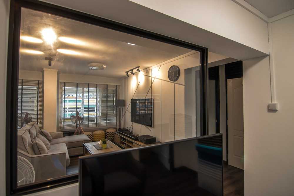 Scandinavian Gaming Room with TV Console and Sofa