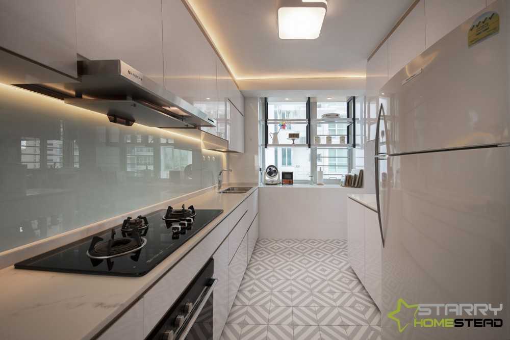 Scandinavian Kitchen with Kitchen Backsplash and Kitchen Cabinets