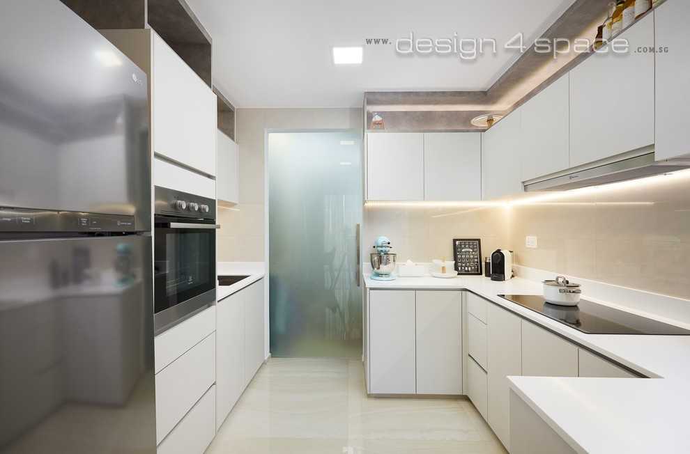 Modern Kitchen with Kitchen Window and Kitchen Island