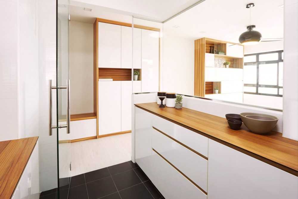 Scandinavian Kitchen with Countertop and Kitchen Accessories