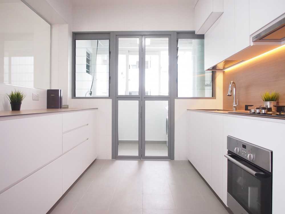 Modern Kitchen with Countertop and Kitchen Accessories
