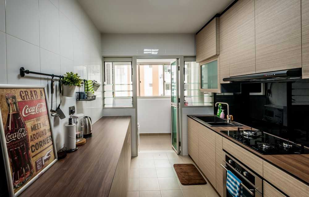 Scandinavian Kitchen with Kitchen Backsplash and Kitchen Accessories
