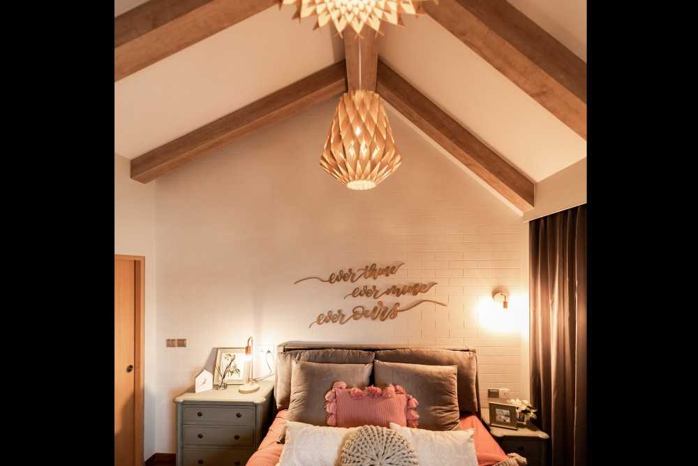 Scandinavian Bedroom with Closet and Children's Beds