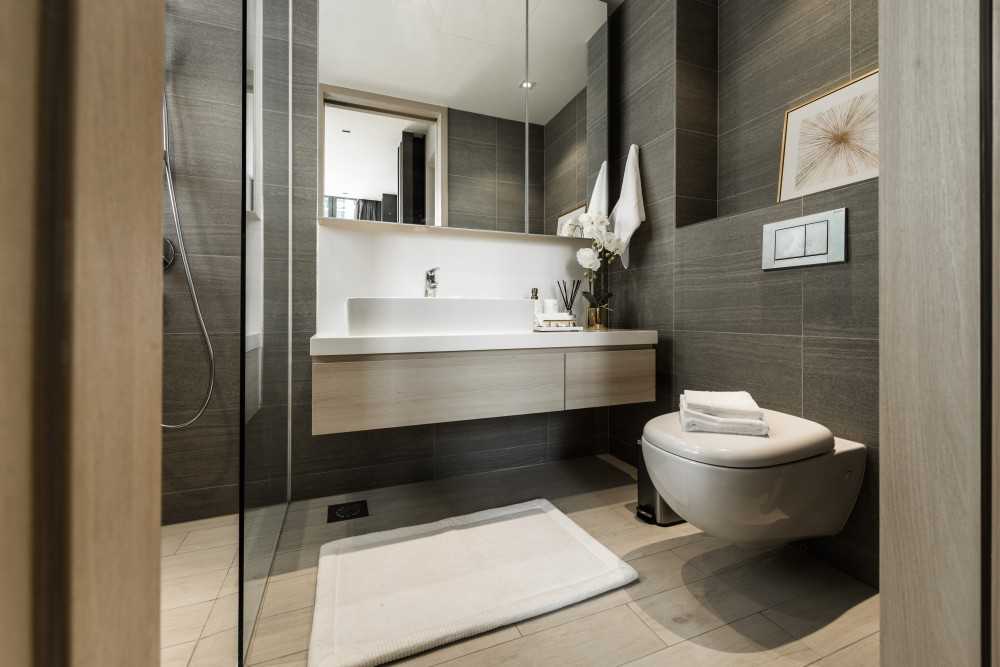 Asian Bathroom with Countertop and Bathroom Sinks