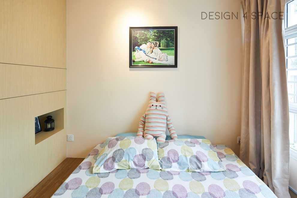 Modern Bedroom with Vinyl Flooring and Wood Flooring