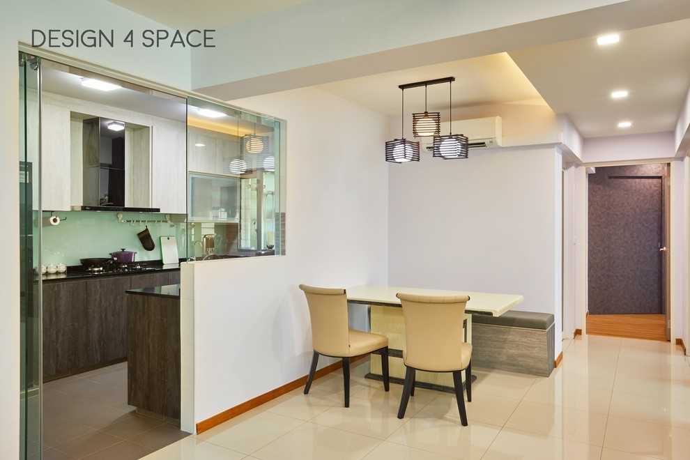 Modern Dining Room with Cove Lighting and Dining Table