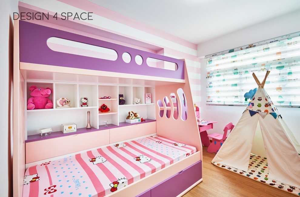 Modern Kids Room with Platform Bed and Toys