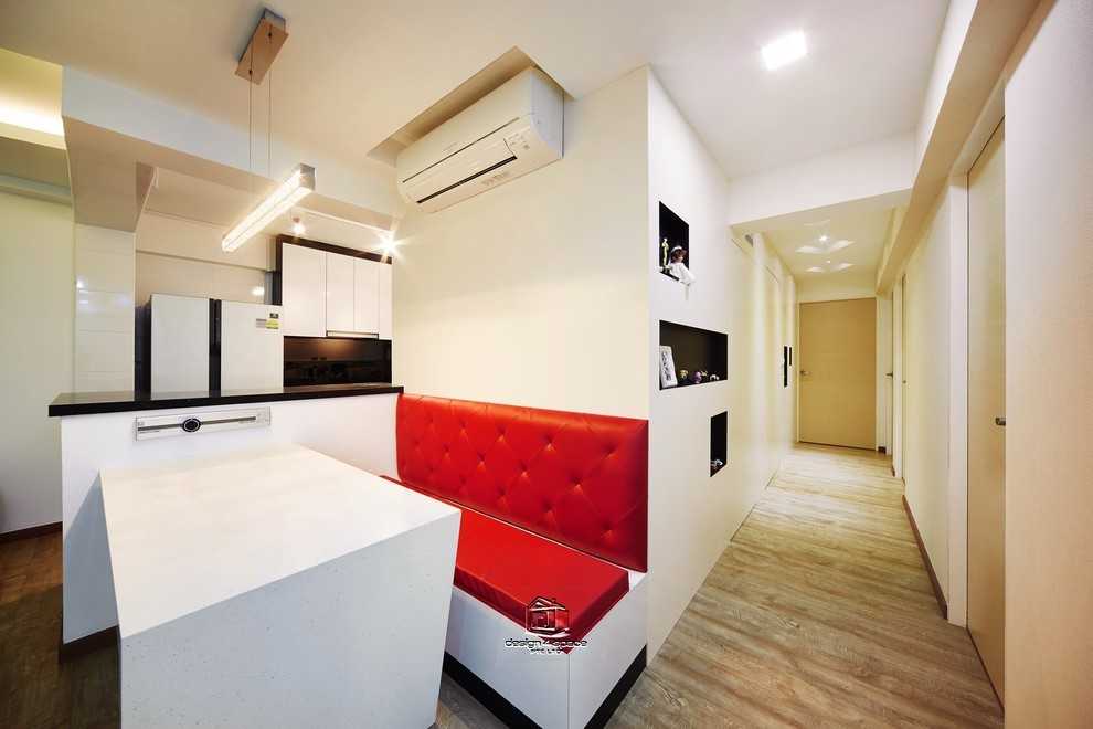 Modern Dining Room with Drop Light and Drop Ceiling