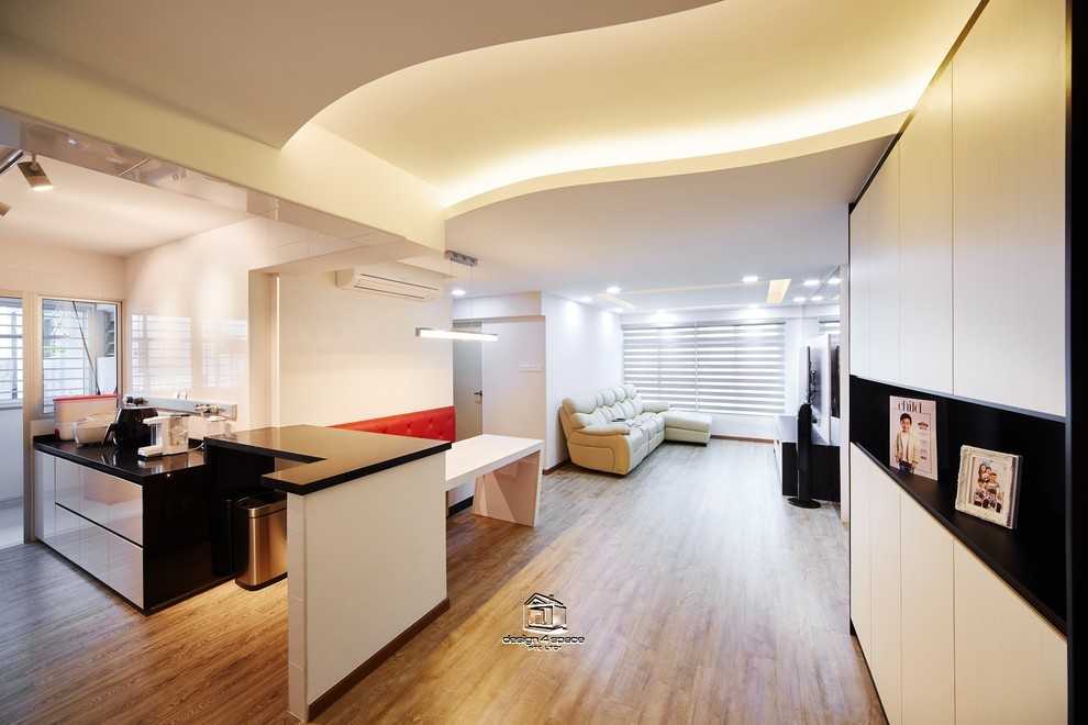 Modern Living Room with Drop Light and Drop Ceiling