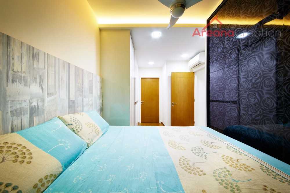 Contemporary Bedroom with Vinyl Flooring and Wardrobe