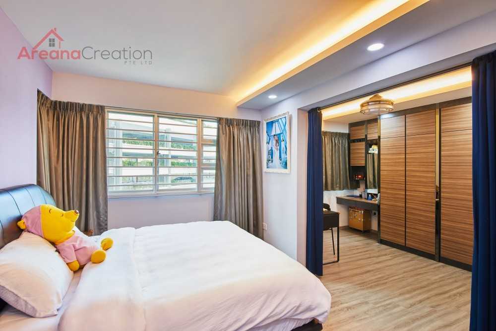 Contemporary Bedroom with Wardrobe and Built-in Bed