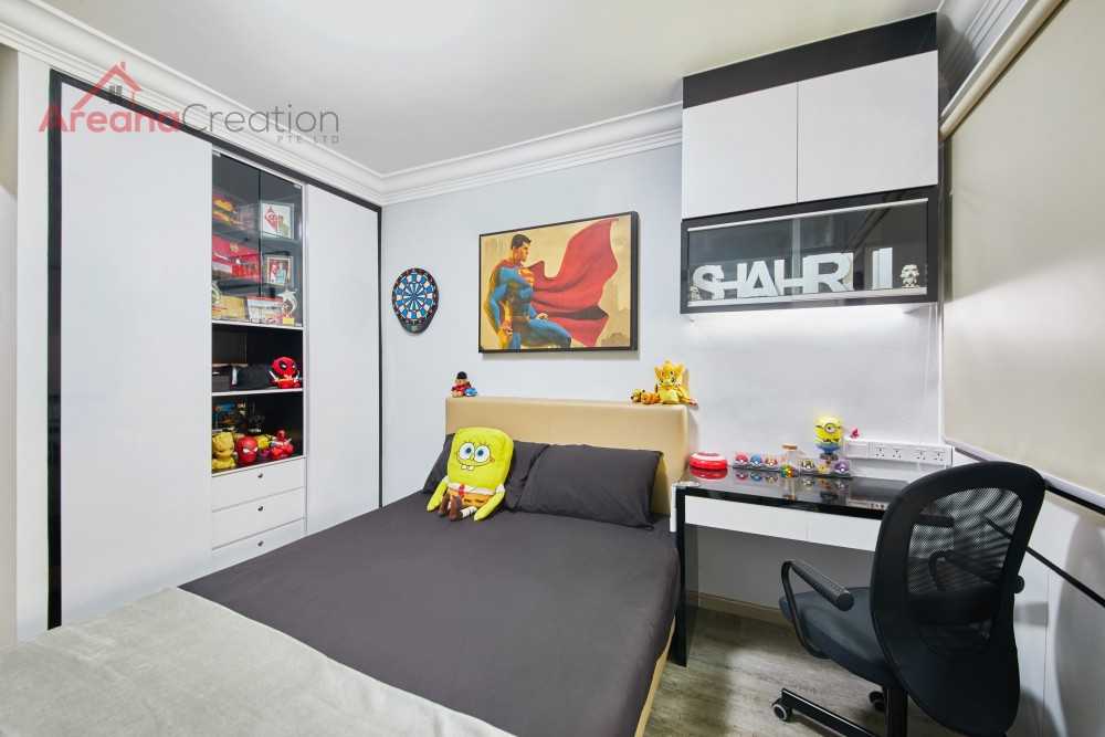 Modern Bedroom with Cove Lighting and Ceiling Light