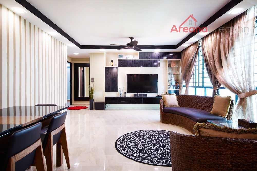 Vintage Living Room with Parquet Floor and Wood Flooring