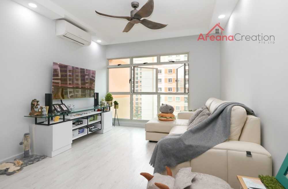 Minimalist Living Room with TV Console and Sofa